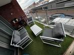 Wit Tuinset en Kussens, Tuin en Terras, Tuinsets en Loungesets, Ophalen, Gebruikt, Bijzettafel, Tuinset