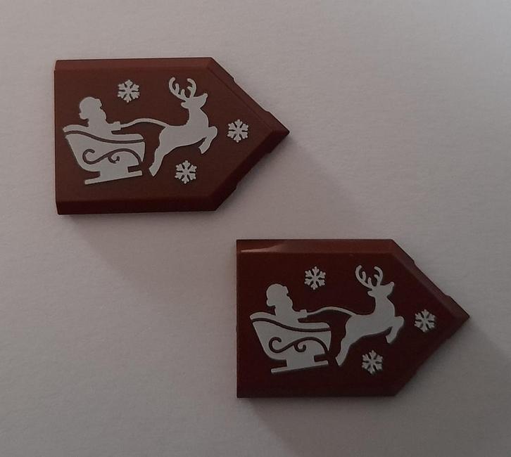 Set partij van 2 NIEUWE lego 2x3 tegels kerstman met slee, Kinderen en Baby's, Speelgoed | Duplo en Lego, Nieuw, Lego, Complete set