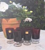 6 vintage Luminarc wijnglas rood op voet, Antiek en Kunst, Antiek | Glas en Kristal, Ophalen of Verzenden