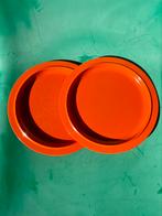 Retro borden set van 2 dinner oranje Mepal Rosti, Ophalen of Verzenden, Gebruikt