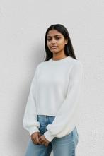 NA-KD – Feminine White Balloon-Sleeve Sweater – M 💎👠, Maat 38/40 (M), NA-KD, Wit, Ophalen of Verzenden