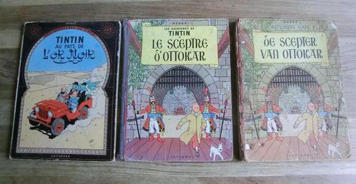 3 oude hardcover Kuifje stripboeken, Boeken, Stripboeken, Gelezen, Meerdere stripboeken, Ophalen of Verzenden