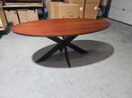 Ovale tafel, 180x100 massief eik, Huis en Inrichting, Tafels | Eettafels, 100 tot 150 cm, 200 cm of meer, Ophalen of Verzenden