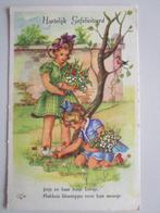 Kinderkaart + versje lang 3, Verzamelen, Ansichtkaarten | Themakaarten, 1940 tot 1960, Gelopen, Kinderen, Verzenden
