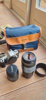 Canon EOS 500N (analoog) + 2x lens (Canon+Soligor), Ophalen of Verzenden, Gebruikt, Spiegelreflex, Canon