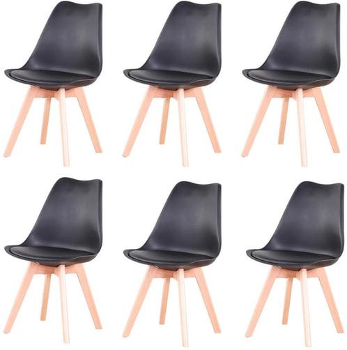 Set van 6 - Nordic middeleeuwse eetkamerstoelen - Zwart, Hobby en Vrije tijd, Overige Hobby en Vrije tijd, Nieuw, Verzenden