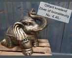 Olifant beeld knielend zilver/brons, Ophalen of Verzenden, Nieuw
