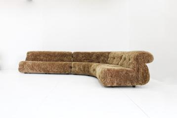 Vintage Italiaanse ronde modulaire sofa 1970s beschikbaar voor biedingen