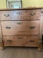 Antieke Grenen Commode - 3 Lades, Ophalen, Gebruikt, 75 cm of meer, 50 tot 100 cm