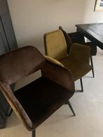 2 velvet eetkamerstoelen, Ophalen, Twee, Bruin, Zo goed als nieuw