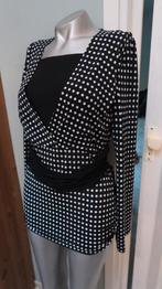 Nice Woman zwart met wit truitje super leuk 36, Kleding | Dames, Truien en Vesten, Nice woman, Verzenden, Zwart, Zo goed als nieuw