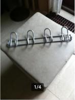 Kapstok RVS 4 x 2 haken zilverkleur L55cm, Huis en Inrichting, Woonaccessoires | Kapstokken, Wandkapstok, Ophalen of Verzenden