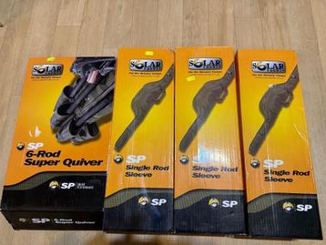 3x solar sp 12ft foudraal incl 6rod quiver nieuw. beschikbaar voor biedingen