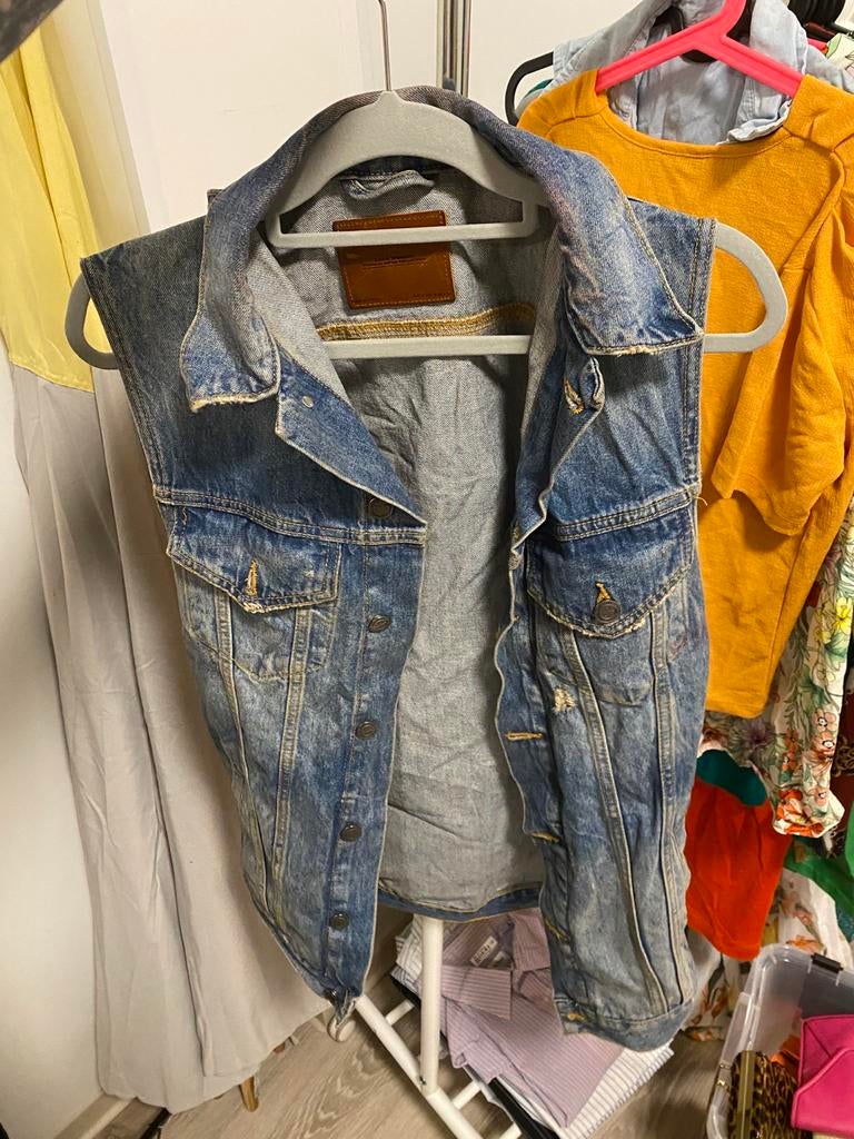 Zara Denim Gilet - Maat M, Maat 38/40 (M), Blauw, Ophalen of Verzenden, Jasje