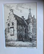Ets van de Gevangen Poort door Anna Doedijns., Antiek en Kunst, Kunst | Etsen en Gravures, Ophalen of Verzenden