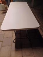 Rechthoekige witte inklapbare tafel, Ophalen, Rechthoekig, 50 tot 100 cm