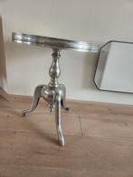 Aluminium bijzettafel, Minder dan 55 cm, Gebruikt, Metaal of Aluminium, Rond
