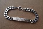 zilveren naamplaat armband [259], Ophalen of Verzenden, Zo goed als nieuw, Zilver, Zilver