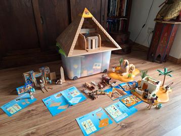 4 complete Playmobil sets Egypte met piramide + handleiding! beschikbaar voor biedingen