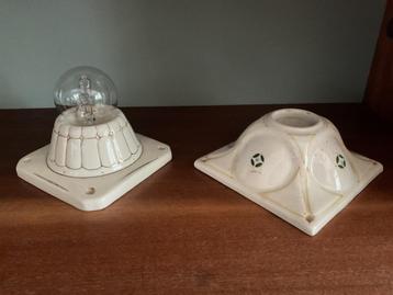 Keramische lichtarmaturen vintage beschikbaar voor biedingen