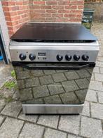 RVS gasfornuis, Witgoed en Apparatuur, Fornuizen, Gebruikt, Gas, 85 tot 90 cm, 4 kookzones