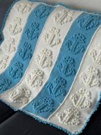 Gehaakte babydeken anker blauw+wit B94xL85, Ophalen, Nieuw, Kraamcadeau