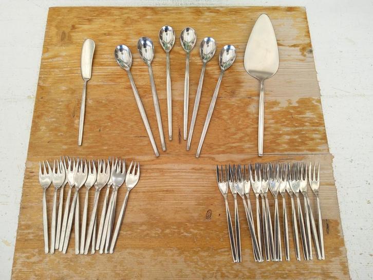 Sola Elite Prelude - Taartschep Taartvorkjes Sorbetlepels, Antiek en Kunst, Antiek | Servies los, Ophalen of Verzenden