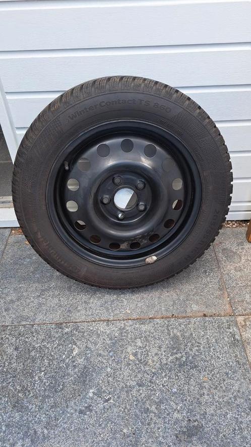Set van 4 Continental banden met stalen velgen, Auto-onderdelen, Banden en Velgen, Band(en), Winterbanden, 16 inch, 205 mm, Personenwagen
