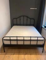 BED FRAME + MATRESS, Huis en Inrichting, Slaapkamer | Bedden, 160 cm, Ophalen of Verzenden, Zo goed als nieuw, Zwart