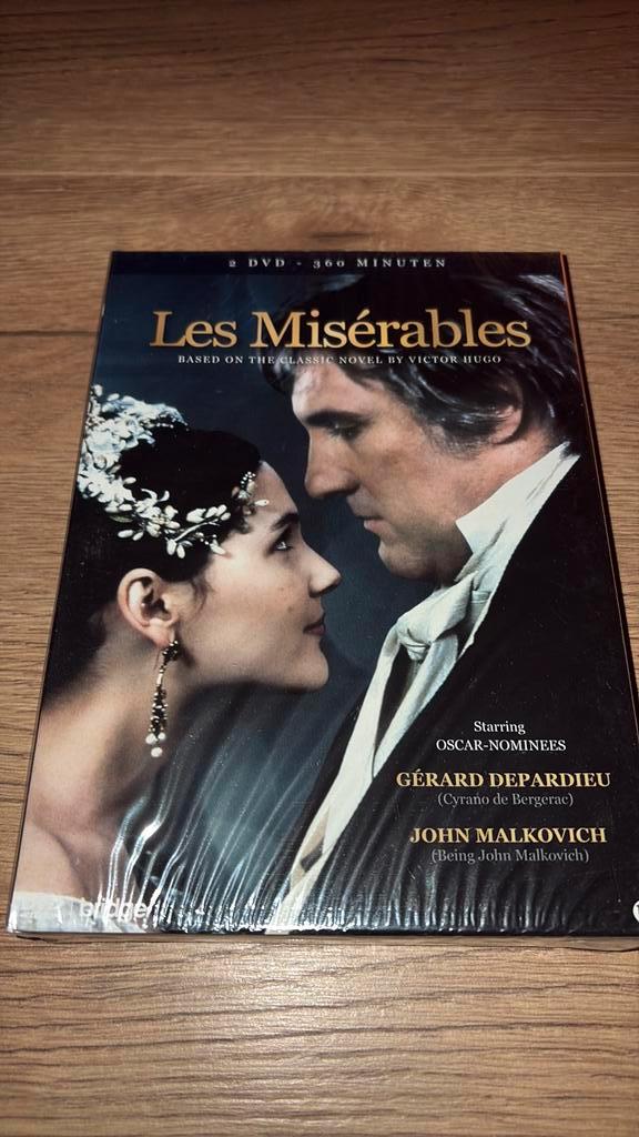 Les Miserables met Gerard Depardieu en John Malkovich., Cd's en Dvd's, Dvd's | Tv en Series, Zo goed als nieuw, Actie en Avontuur