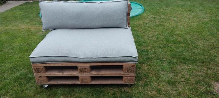Palletbank Verrijdbaar, Tuin en Terras, Tuinbanken, Gebruikt, Hout, Ophalen