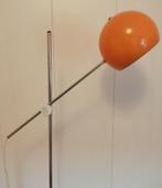 Vintage oranje vloerlamp / hengellamp van Gepo uit jaren 70, Vintage, Ophalen of Verzenden, Zo goed als nieuw, Metaal