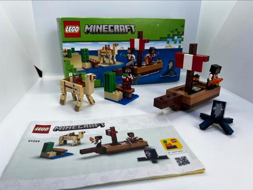 ✅ LEGO® Minecraft 21259 - Piratenboot Avontuur (met doos), Kinderen en Baby's, Speelgoed | Duplo en Lego, Zo goed als nieuw, Ophalen of Verzenden