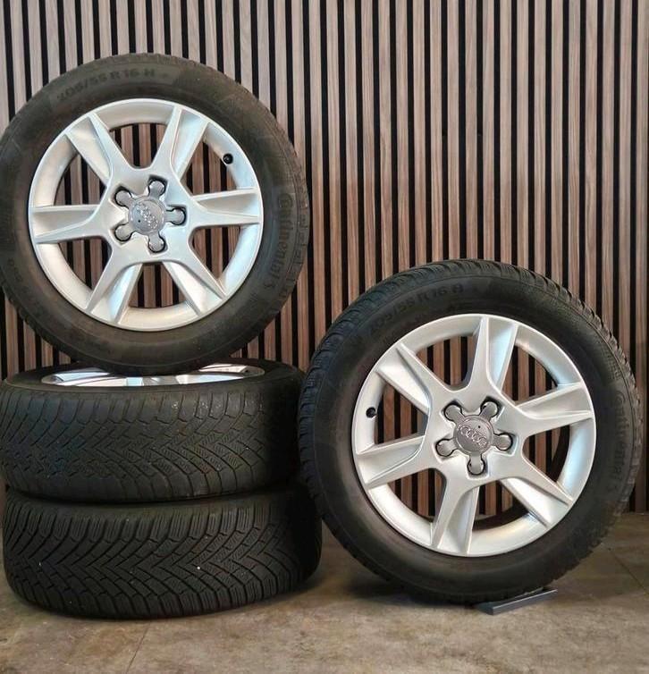 ZGAN 16" Orig. AUDI A3 Velgen+Winterbanden 5x112 Golf Leon, Auto-onderdelen, Banden en Velgen, Banden en Velgen, Winterbanden