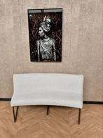 Eetkamerbankje ovaal wit  Lara met brons frame *showroom, Huis en Inrichting, Stoelen, Drie, Ophalen of Verzenden, Zo goed als nieuw