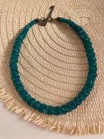 Turquoise petrol collier ketting sieraad - anna jewellery, Overige materialen, Overige kleuren, Ophalen of Verzenden, Verstelbaar