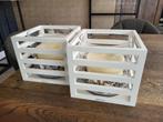 2 lantaarns / windlichten merk Lifestyle met inhoud wit izgs, Wit, Ophalen of Verzenden, Zo goed als nieuw, Minder dan 25 cm