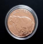 USA Grizzly bear 1 ounce copper/koper round, Verzenden, Koper