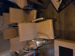 5 eetkamerstoelen echt leer, Huis en Inrichting, Ophalen, Zo goed als nieuw, 4 tot 6 stoelen