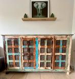 Kast India stijl lengte 165 cm, Ophalen, Met plank(en), Gebruikt, 100 tot 150 cm