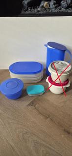 Meerdere bakjes van Tupperware | diverse afmetingen, Ophalen of Verzenden, Gebruikt, Blauw, Beker of Kan