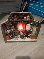 Kersthuisje kerstman bij openhaard met verlichting, Diversen, Kerst, Ophalen of Verzenden