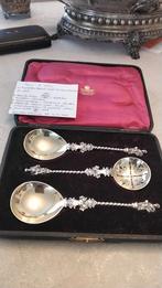 Zilveren set vruchtenlepels., Antiek en Kunst, Ophalen of Verzenden, Zilver