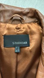 Leren jas studio Ar, Kleding | Dames, Jassen | Zomer, Ophalen of Verzenden, Zo goed als nieuw, Maat 42/44 (L), Zwart