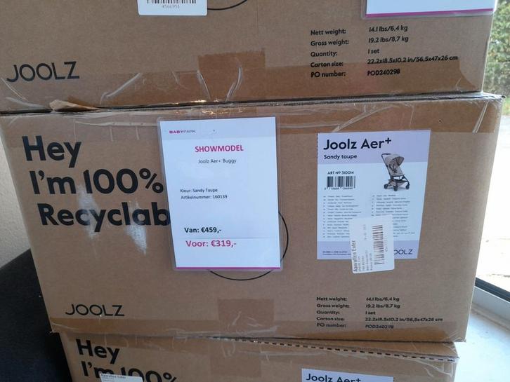Nieuwe Joolz Aer+ Buggy - Sandy Taupe, Kinderen en Baby's, Buggy's, Nieuw, Overige merken, Verstelbare rugleuning, Zonnekap, Ophalen