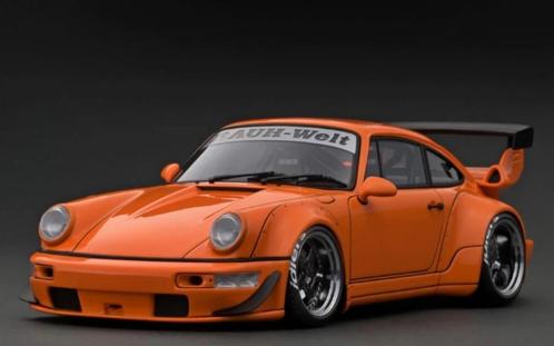 1:18 Porsche 964 RWB Oranje - IG Model! AANBIEDING, Hobby en Vrije tijd, Modelauto's | 1:18, Nieuw, Auto, Overige merken, Ophalen of Verzenden