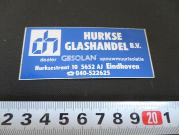 sticker EHV Hurkse Glashandel bv Hurksestraat 10 Eindhoven * beschikbaar voor biedingen