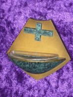 Wijwaterbakje - Metaal Hout Made In W.Germany, Ophalen