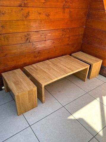 Eikenhouten Salontafel Set check mn advertenties!! beschikbaar voor biedingen