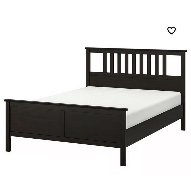 Ikea Hemnes bed 160x200 + lattenbodem, Huis en Inrichting, Slaapkamer | Bedden, Gebruikt, Tweepersoons, 160 cm, 200 cm, Hout, Bruin